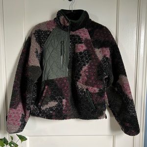 JoyLab Quarter Zip Teddy Jacket